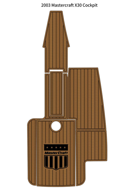2003 Mastercraft X30 Cockpit Pad Boat EVA Foam Faux Teak Deck Floor Mat