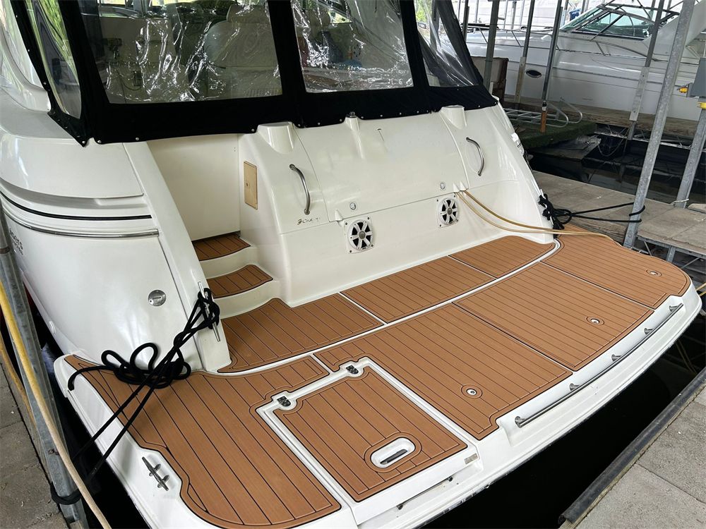 1998-2002 Cruisers Yachts 3870 Swim Platform Cockpit Pad Boat EVA Teak Floor Mat