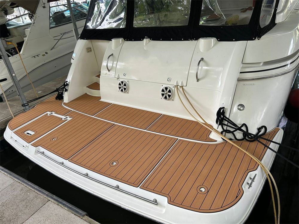 1998-2002 Cruisers Yachts 3870 Swim Platform Cockpit Pad Boat EVA Teak Floor Mat