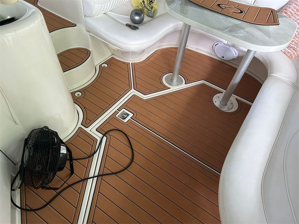 1998-2002 Cruisers Yachts 3870 Swim Platform Cockpit Pad Boat EVA Teak Floor Mat