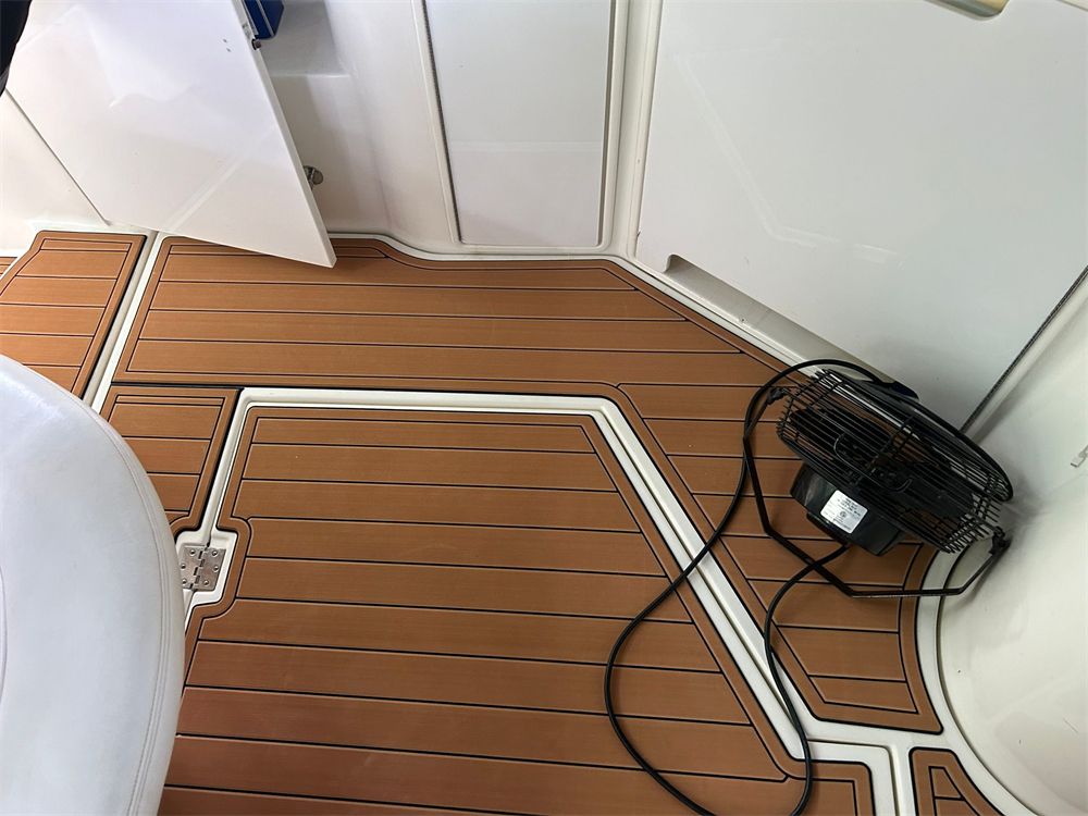 1998-2002 Cruisers Yachts 3870 Swim Platform Cockpit Pad Boat EVA Teak Floor Mat