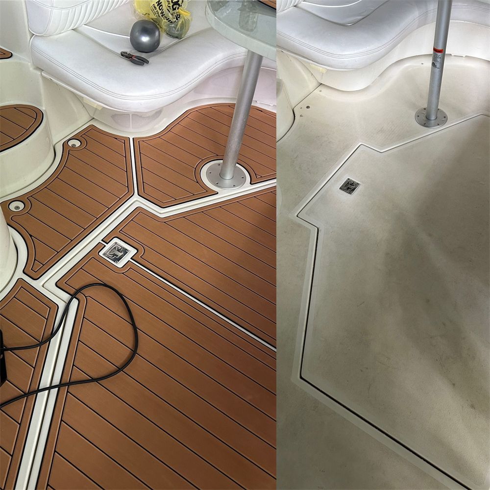 1998-2002 Cruisers Yachts 3870 Swim Platform Cockpit Pad Boat EVA Teak Floor Mat