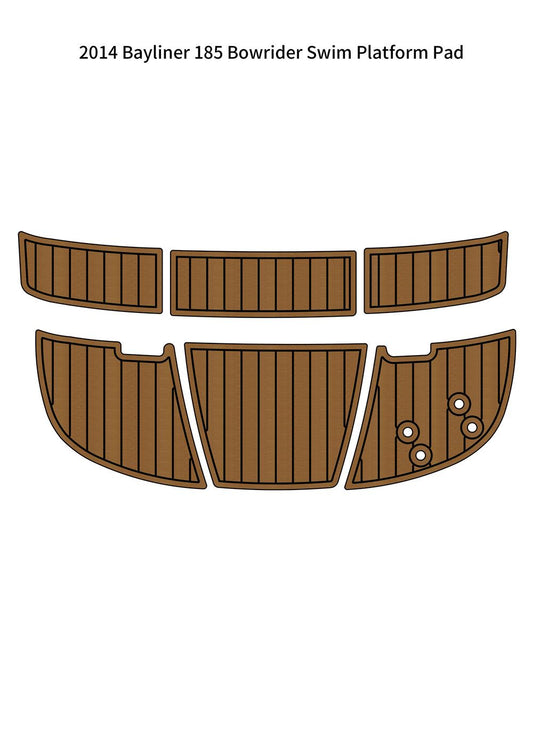2014 Bayliner 185 Bowrider Swim Platform Boat EVA Foam Teak Deck Floor Pad Mat