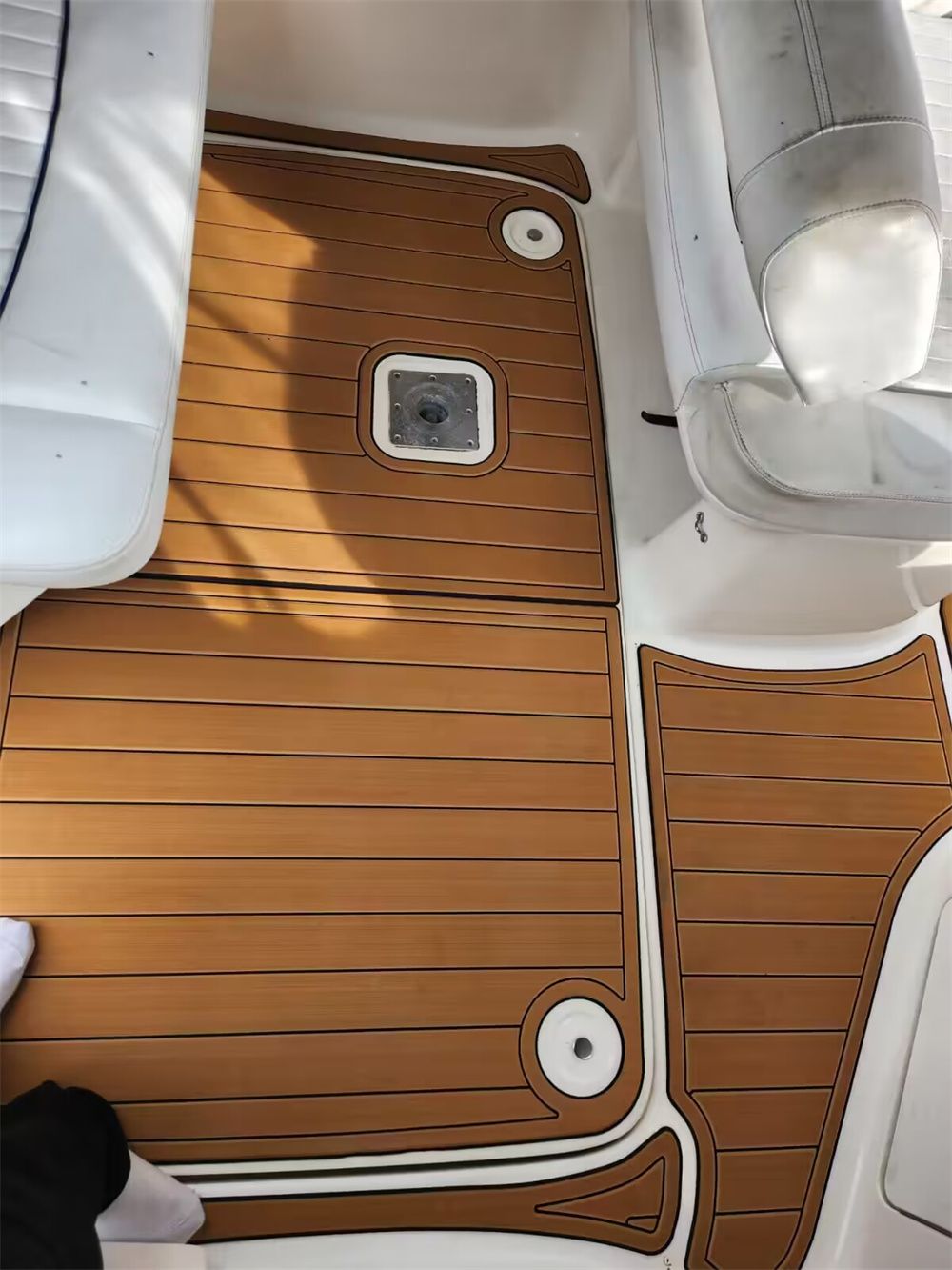 2001 Bayliner 2655 Swim Platform Cockpit Pad Boat EVA Foam Faux Teak Floor Mat