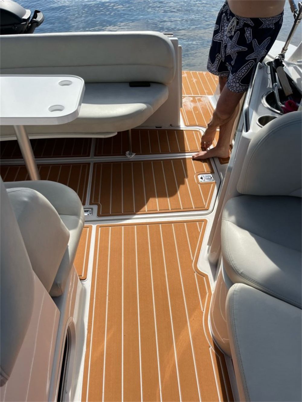 2000 Four Winns 298 Vista Swim Platform Cockpit Boat EVA Foam Teak Deck Floor