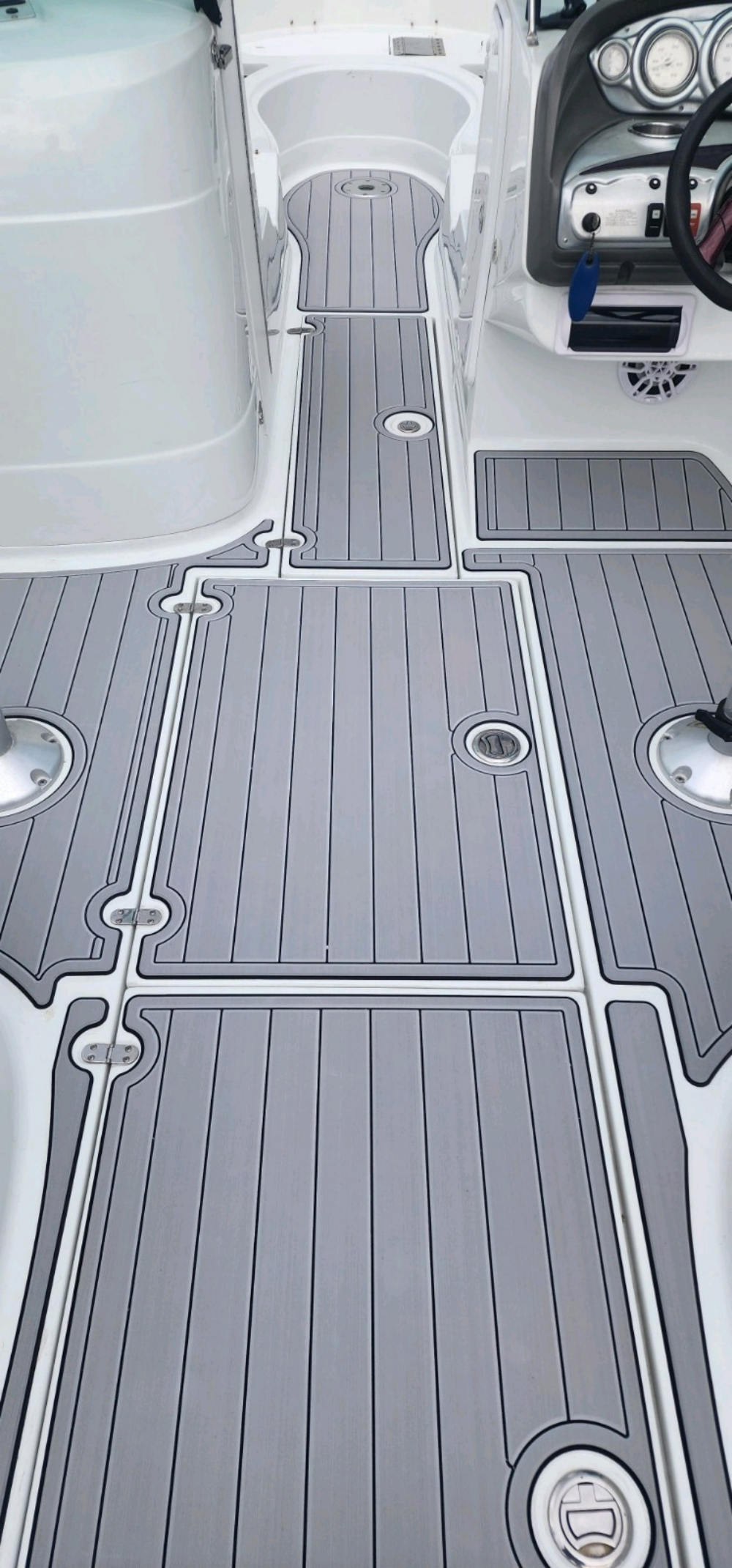2008 Azure 298 Swim Platform Cockpit Pad Boat EVA Foam Faux Teak Deck Floor Mat