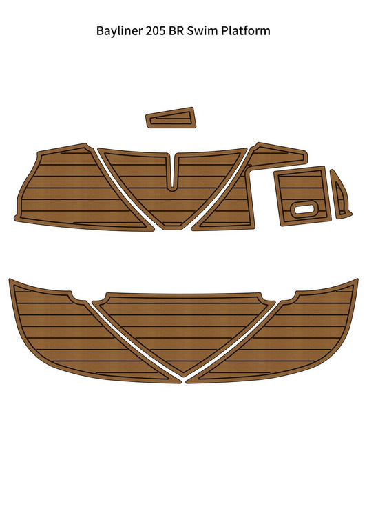 2009 Bayliner 205 BR Swim Platform Step Boat EVA Foam Teak Deck Floor Pad Mat