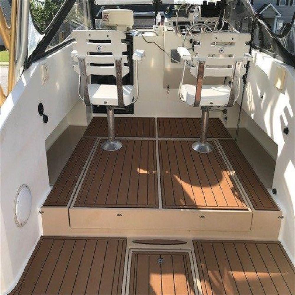 2000 Carolina Classic 25 Cockpit Pad Boat EVA Faux Foam Teak Deck Floor Mat