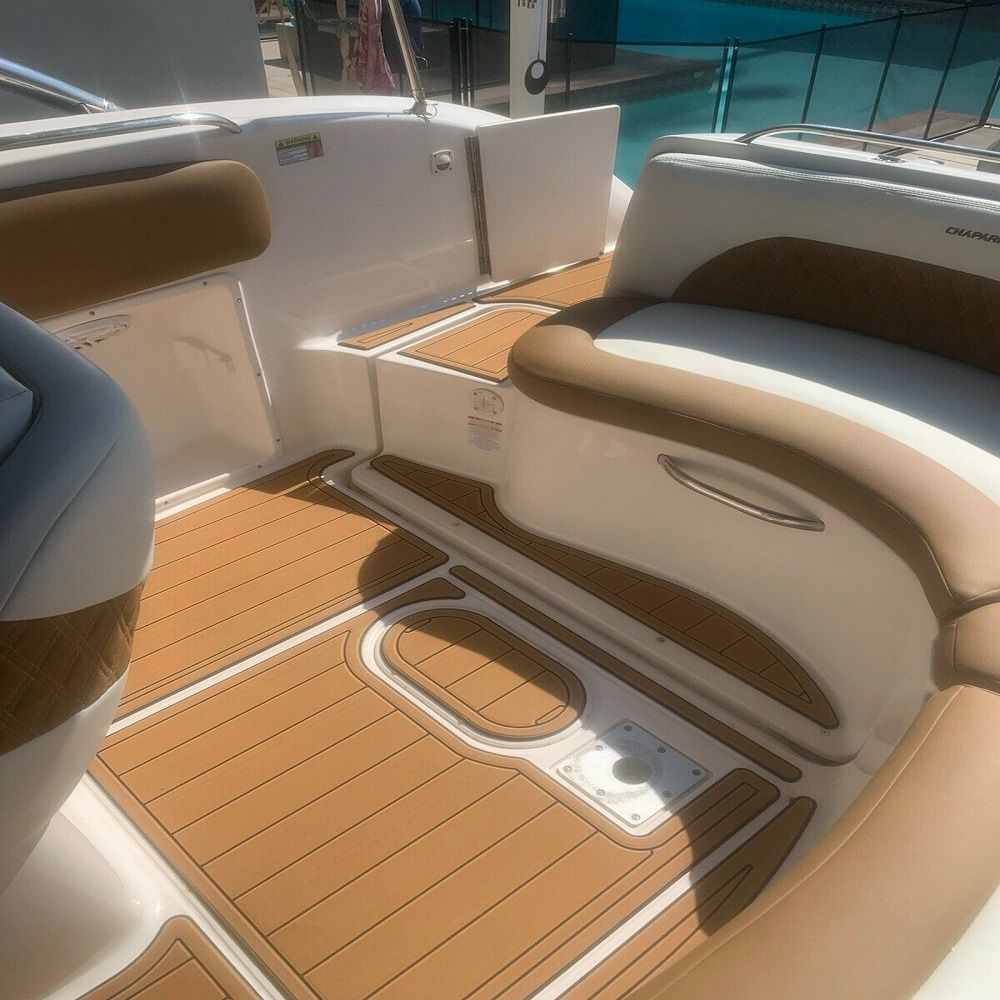 2002 Chaparral 242 Swim Step Platform Cockpit Boat EVA Foam Teak Deck Floor Pad