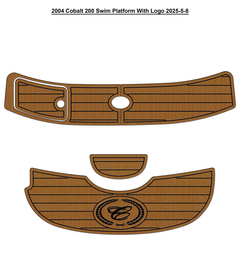 2004-2005 Cobalt 200 Swim Platform Step Pad Boat EVA Foam Teak Deck Floor Mat