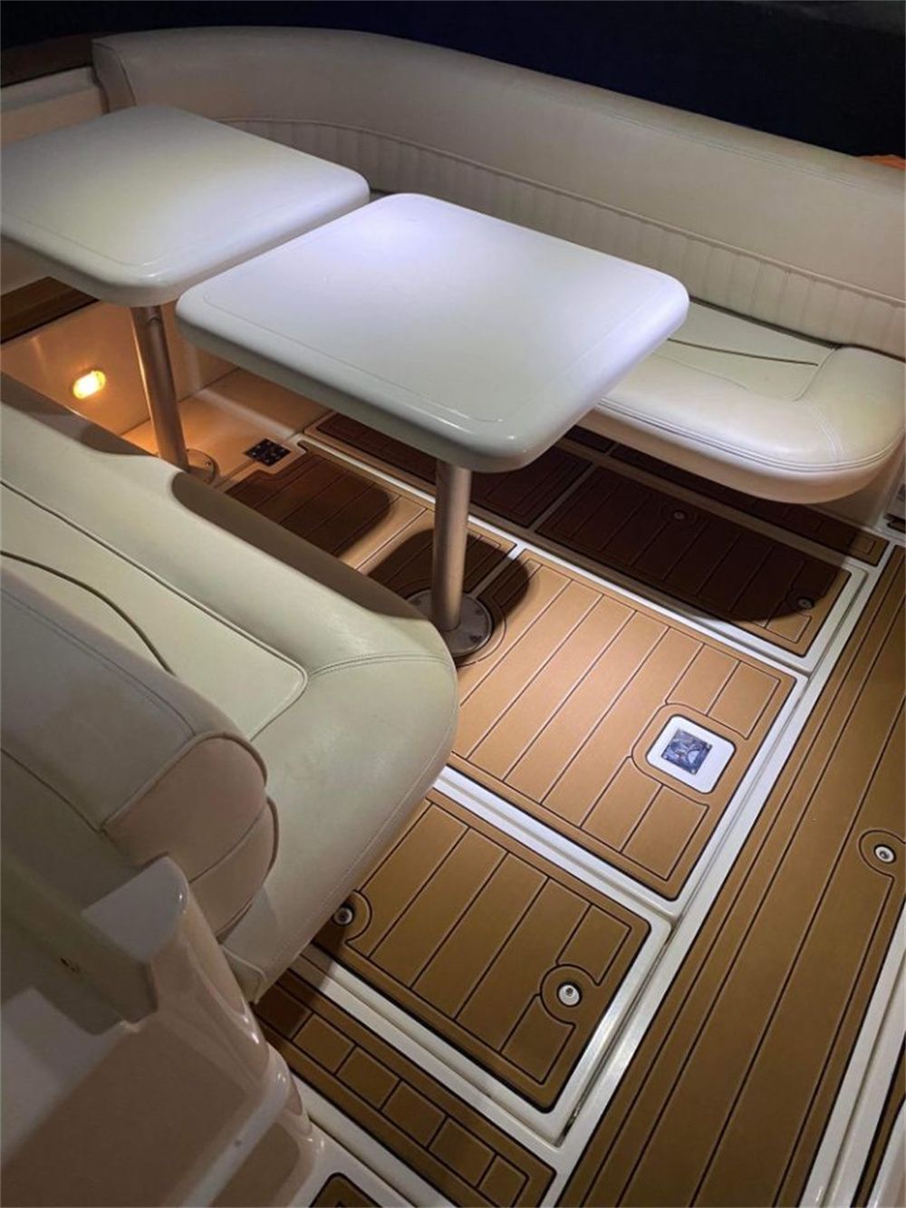 2000 Cruiser Yachts 3075 Express Swim Platform Cockpit Pad Boat EVA Teak Floor