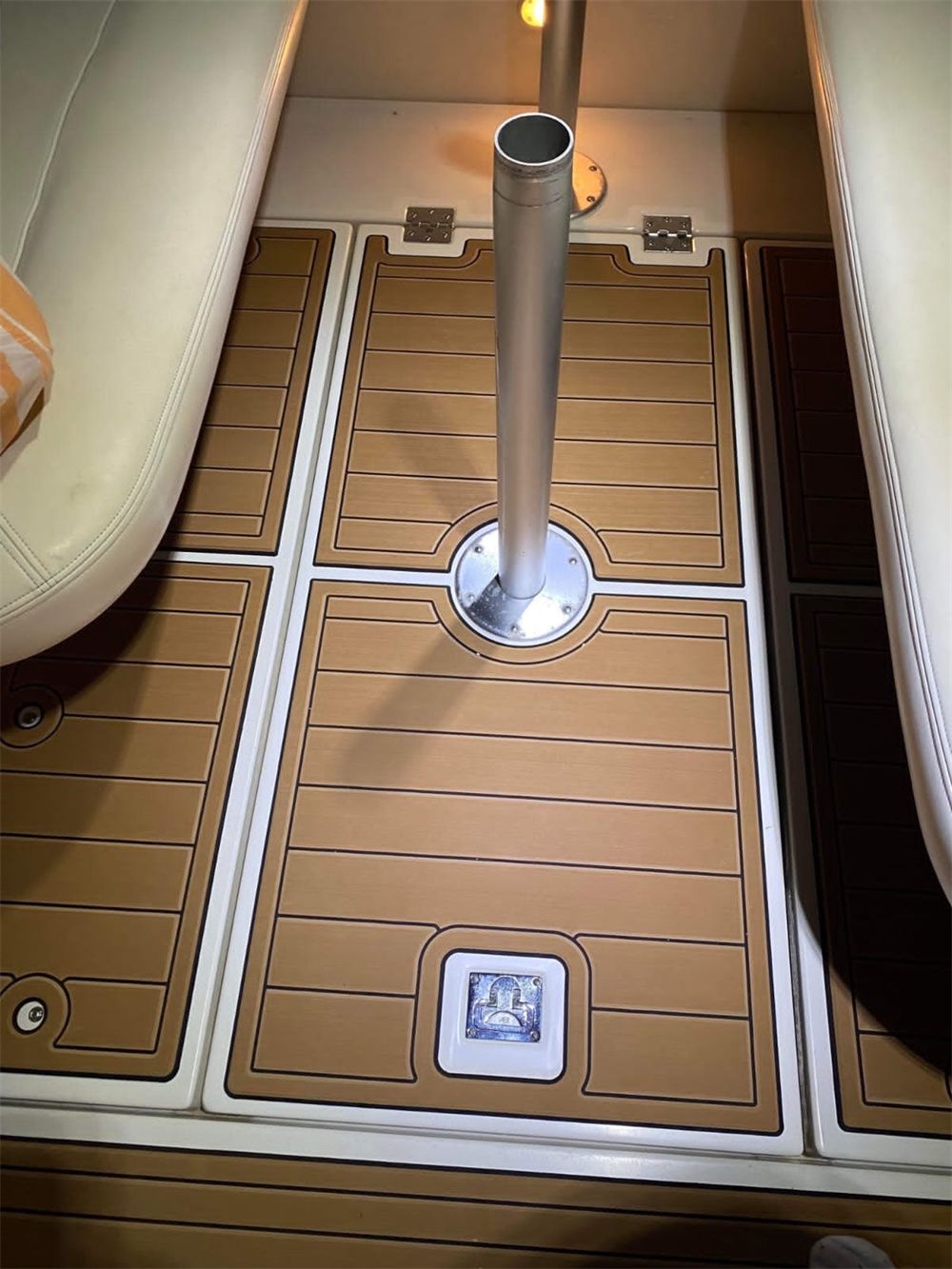 2000 Cruiser Yachts 3075 Express Swim Platform Cockpit Pad Boat EVA Teak Floor