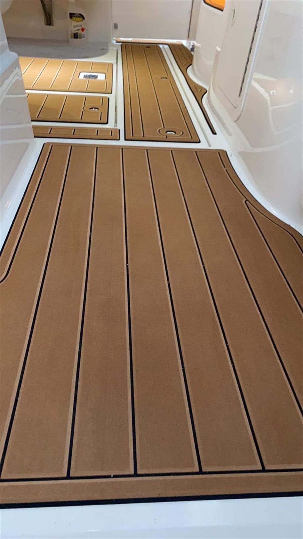 2000 Cruiser Yachts 3075 Express Swim Platform Cockpit Pad Boat EVA Teak Floor