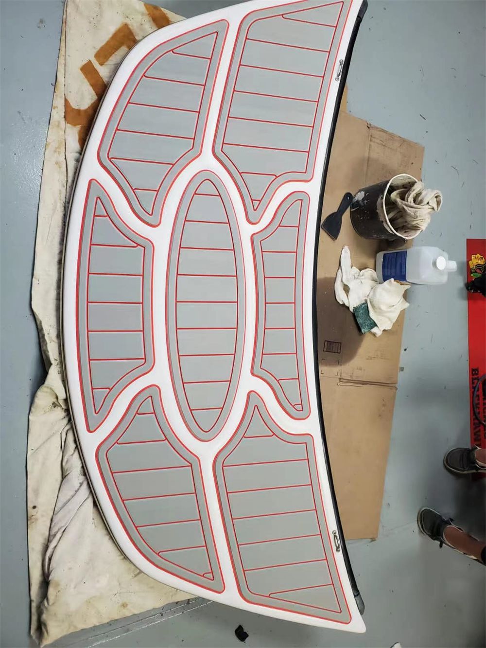 2006 Nautique SV211 Swim Platform Cockpit Pad Boat EVA Foam Teak Deck Floor Mat