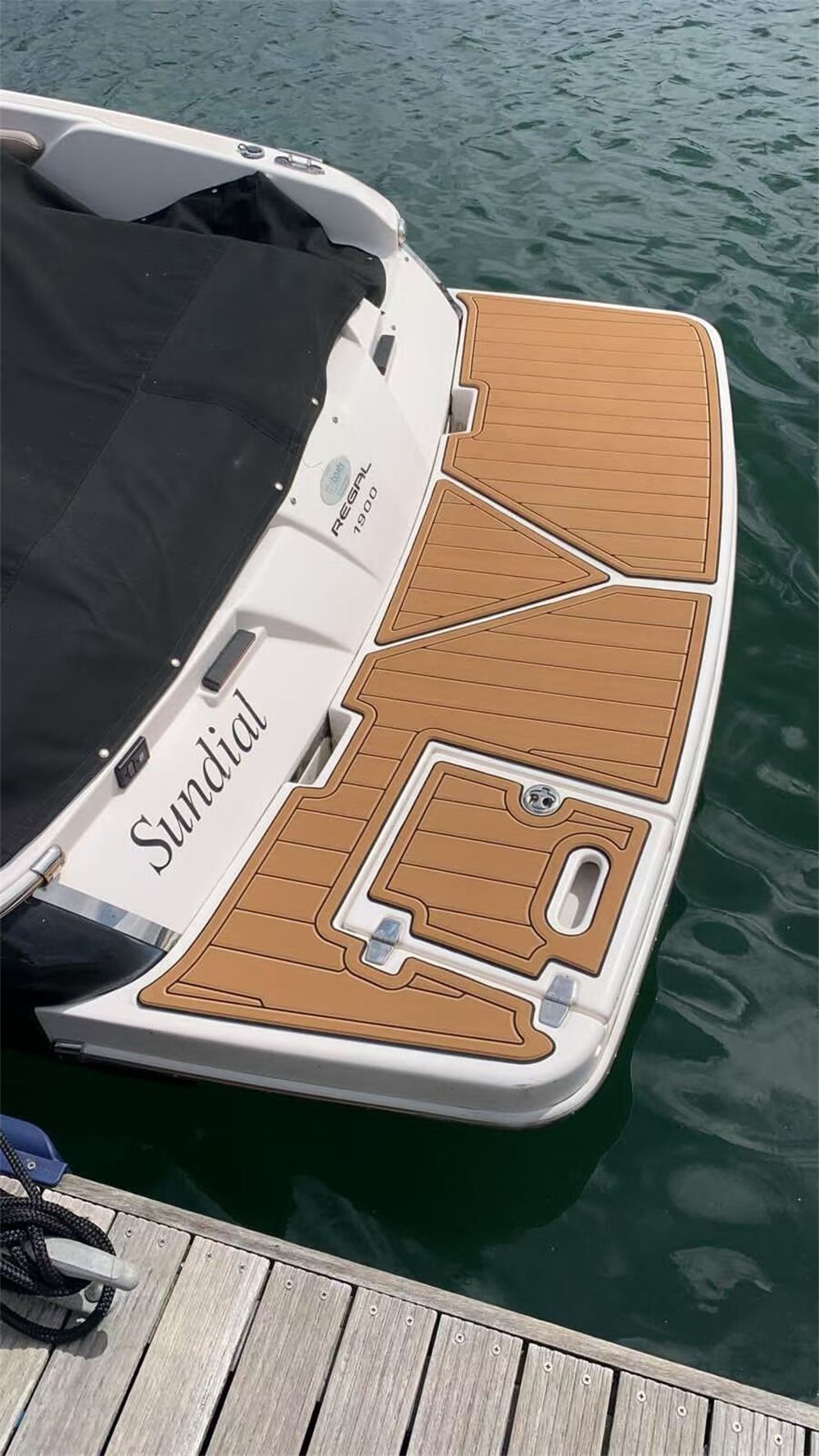 2016 Regal 1900 ES Swim Platform Cockpit Pad Boat EVA Foam Faux Teak Deck Floor Mat