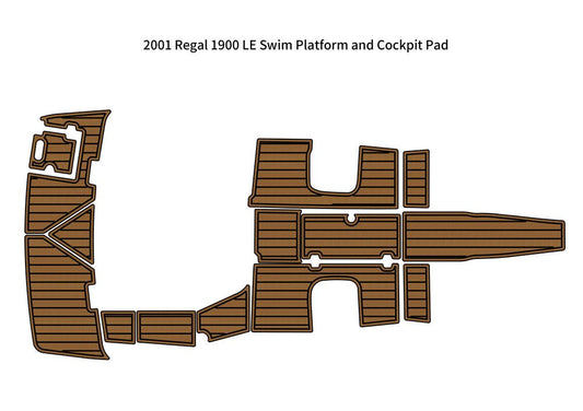 2001 Regal 1900 LE Swim Platform Cockpit Pad Boat EVA Foam Teak Deck Floor Mat