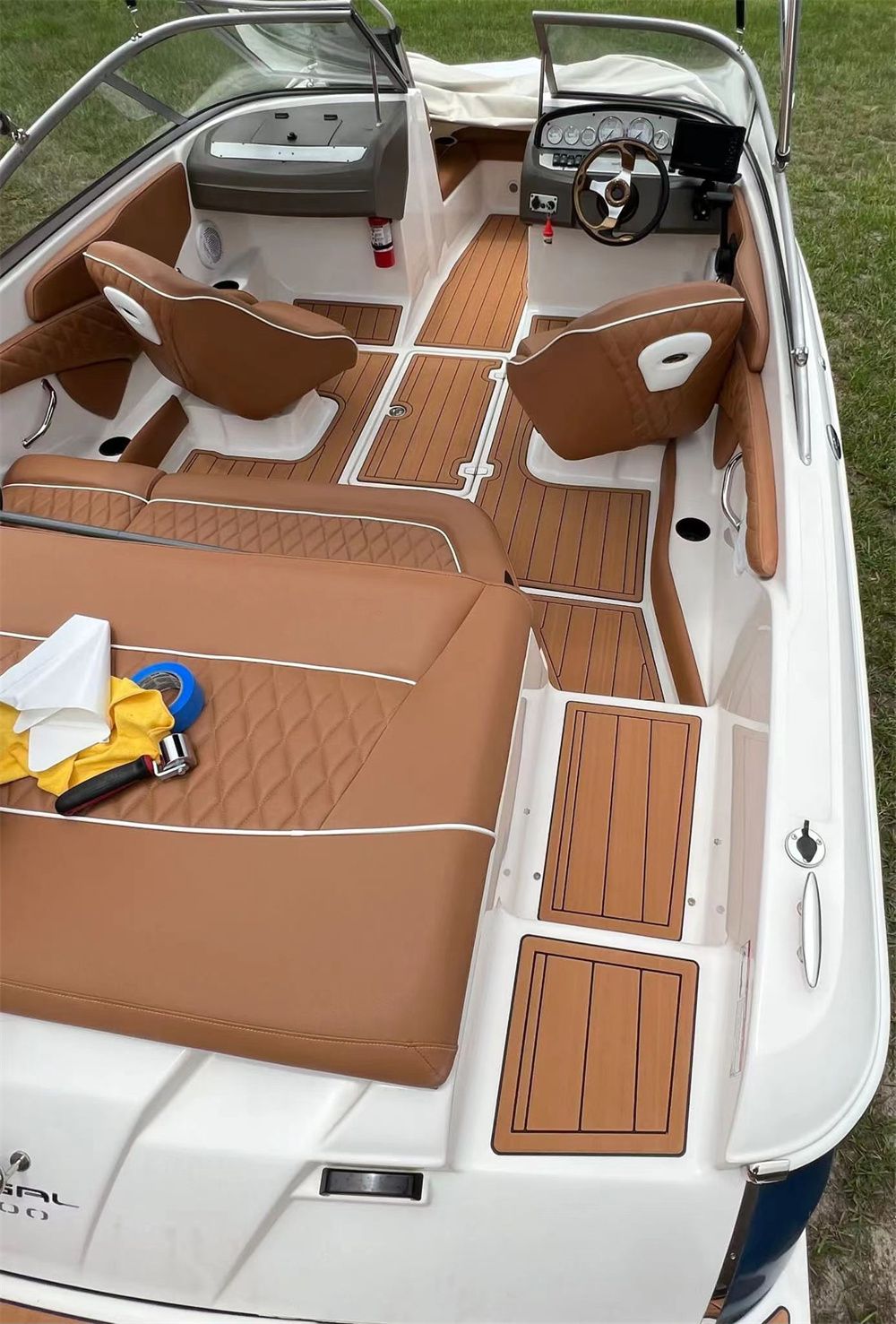 2001 Regal 1900 LE Swim Platform Cockpit Pad Boat EVA Foam Teak Deck Floor Mat