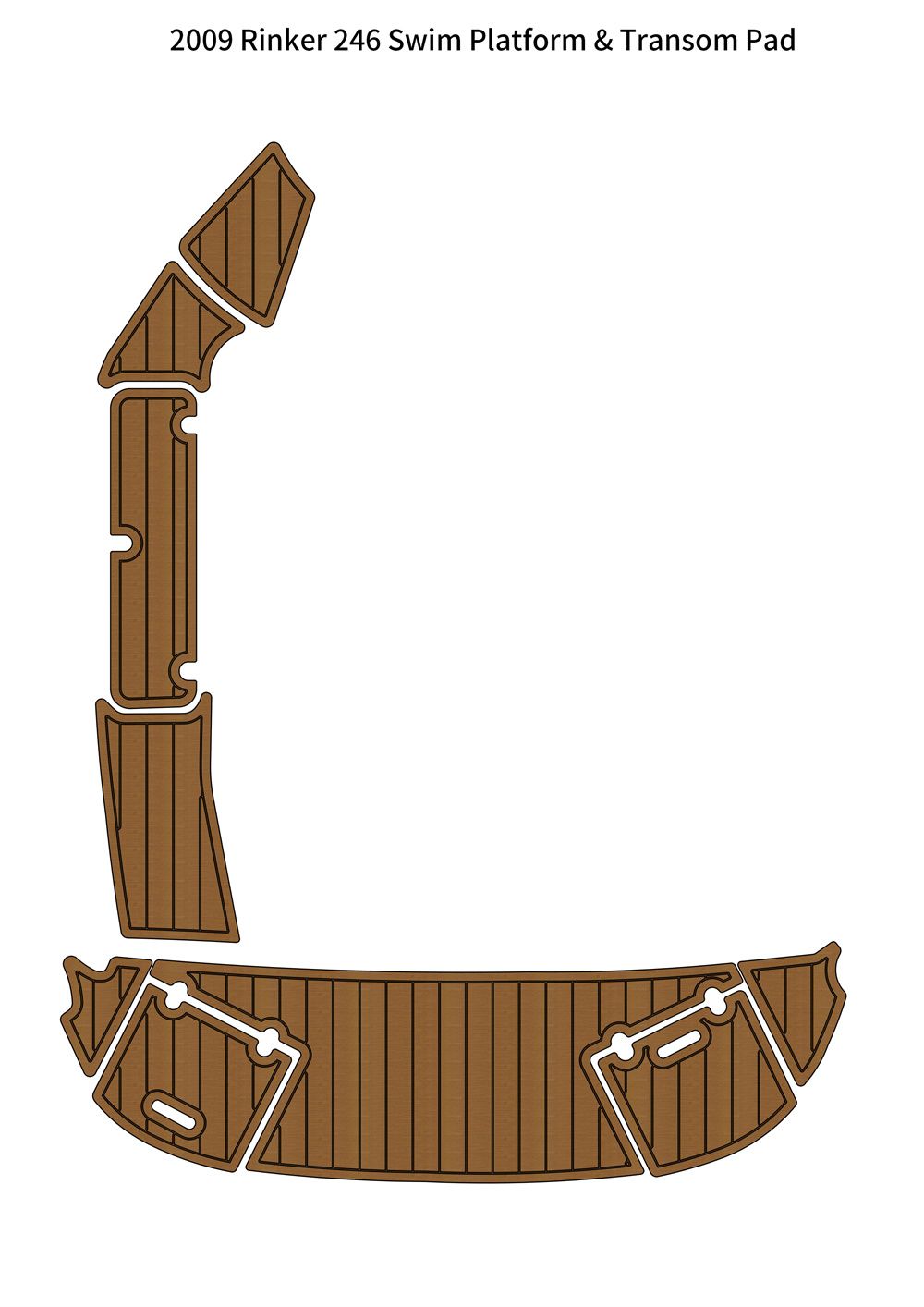 2009 Rinker 246 Swim Platform Step Pad Boat EVA Foam Faux Teak Deck