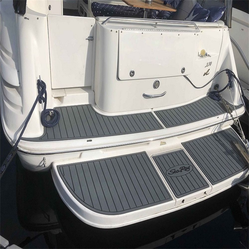 1998 Sea Ray 330 SD Swim Platform Pad Boat EVA Foam Faux Teak Deck Floor Mat