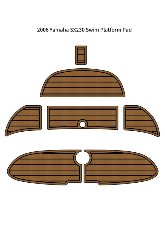 2006 & Earlier Yamaha SX230 Swim Platform Pad Boat EVA Foam Teak Deck Floor Mat