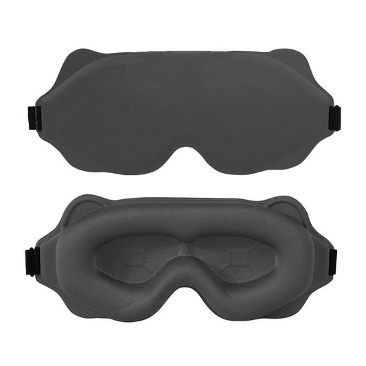 3D Contoured Sleep Mask, Breathable Fabric with Adjustable Strap, Light-Blocking Eye Mask for Sleeping, Napping, and Travel - Gray