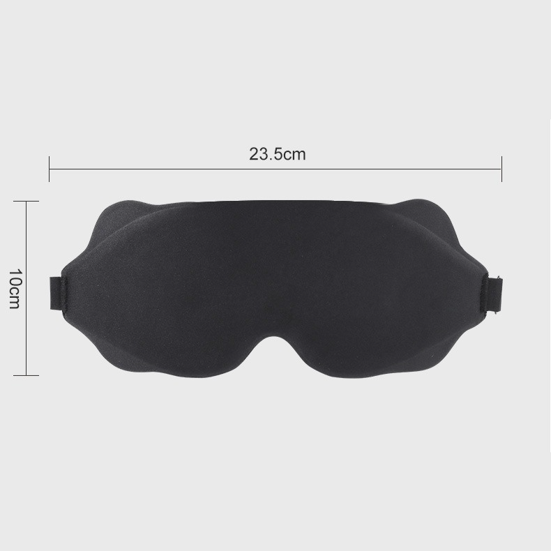 3D Contoured Sleep Mask, Breathable Fabric with Adjustable Strap, Light-Blocking Eye Mask for Sleeping, Napping, and Travel - Gray