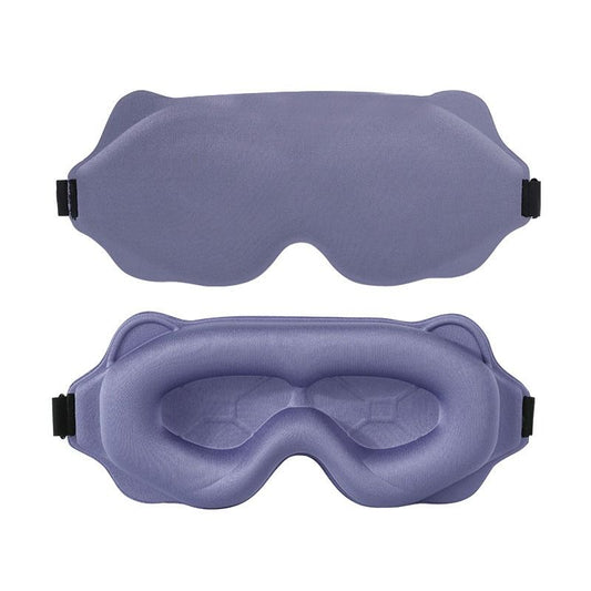 3D Contoured Sleep Mask, Breathable Fabric with Adjustable Strap, Light-Blocking Eye Mask for Sleeping, Napping, and Travel - Purple