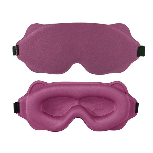 3D Contoured Sleep Mask, Breathable Fabric with Adjustable Strap, Light-Blocking Eye Mask for Sleeping, Napping, and Travel - Magenta