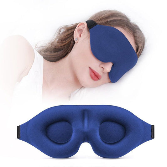 3D Deepened Sleep Eye Mask, Integrated Nose Wing, Full Light-Blocking, Breathable Eye Cover for Naps and Travel - Blue