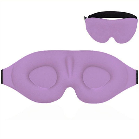 3D Deepened Sleep Eye Mask, Integrated Nose Wing, Full Light-Blocking, Breathable Eye Cover for Naps and Travel - Purple