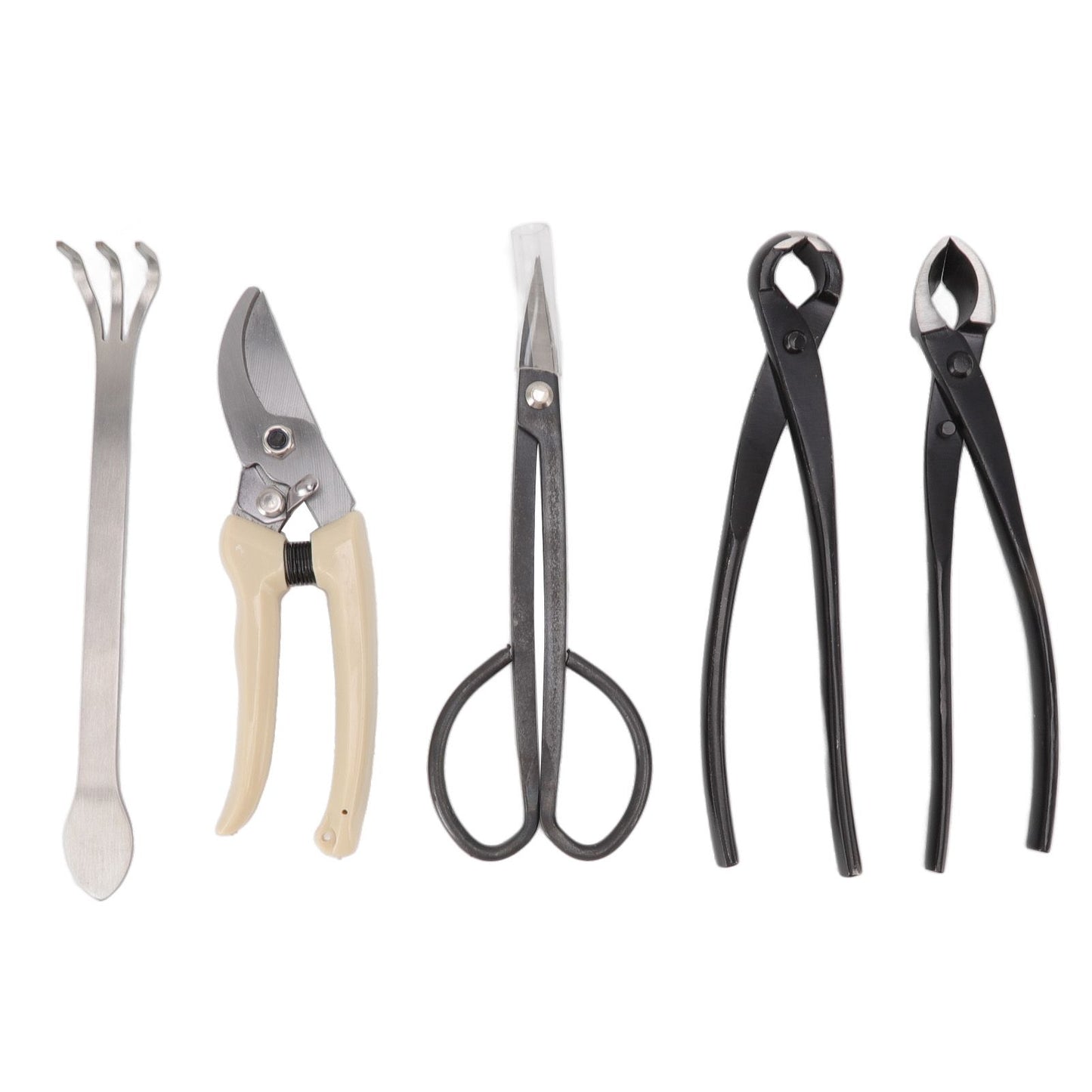 5Pcs Bonsai Tool Set Kit Carbon Steel Bonsai Scissors Rake Branch Cutter