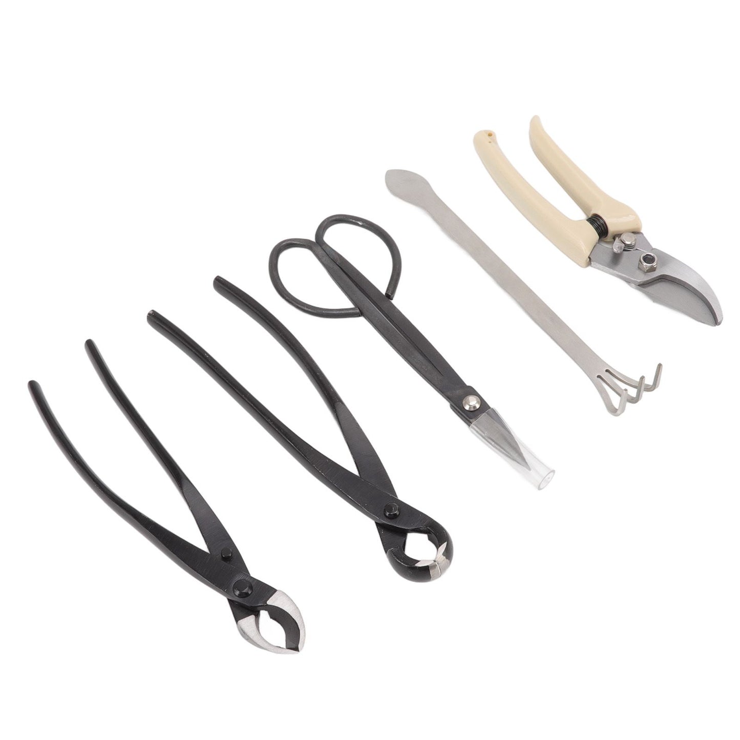 5Pcs Bonsai Tool Set Kit Carbon Steel Bonsai Scissors Rake Branch Cutter