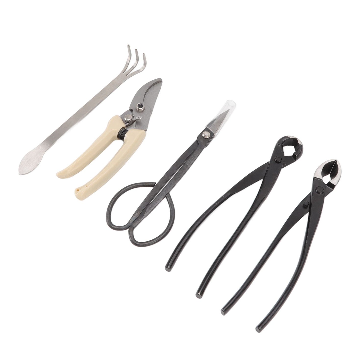 5Pcs Bonsai Tool Set Kit Carbon Steel Bonsai Scissors Rake Branch Cutter