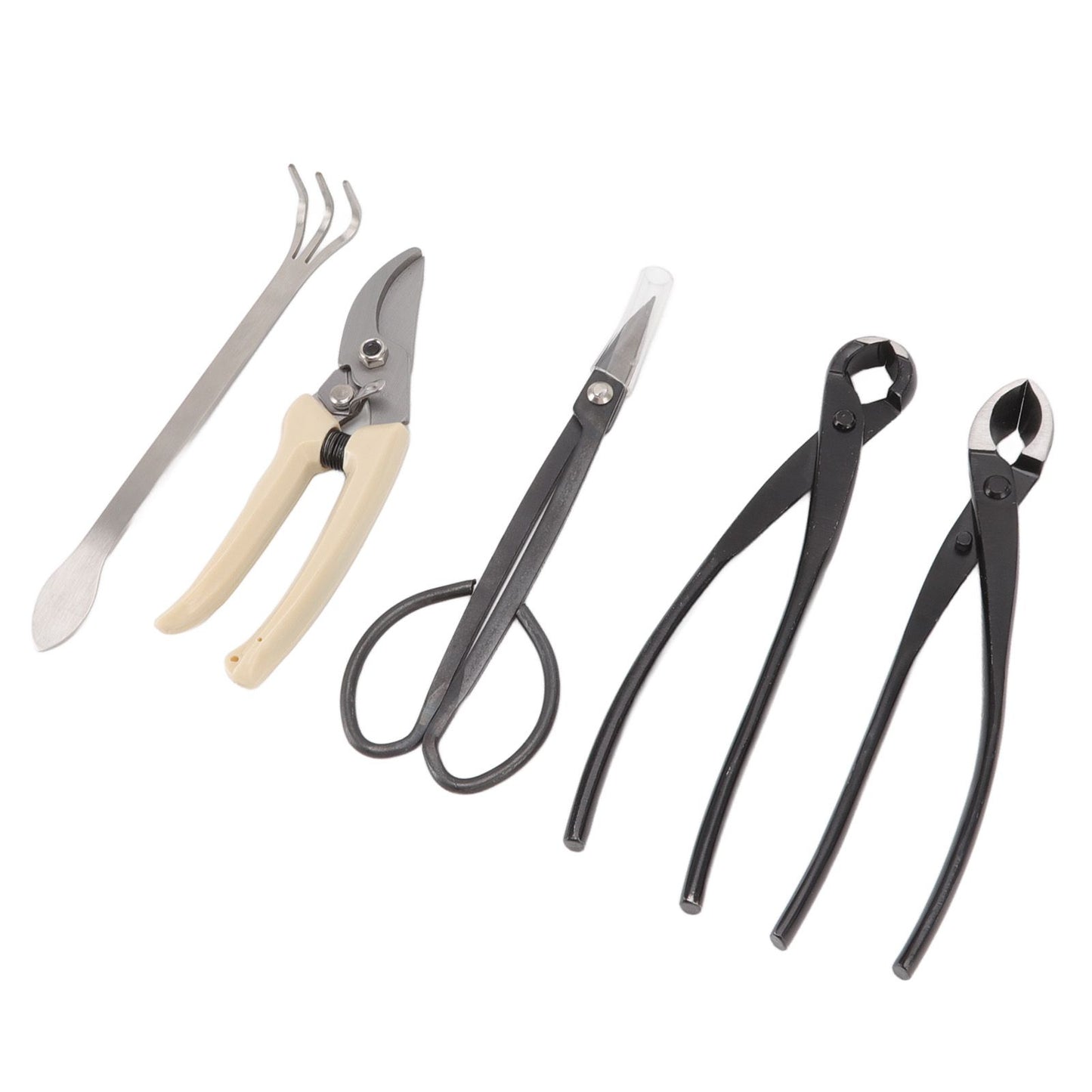 5Pcs Bonsai Tool Set Kit Carbon Steel Bonsai Scissors Rake Branch Cutter