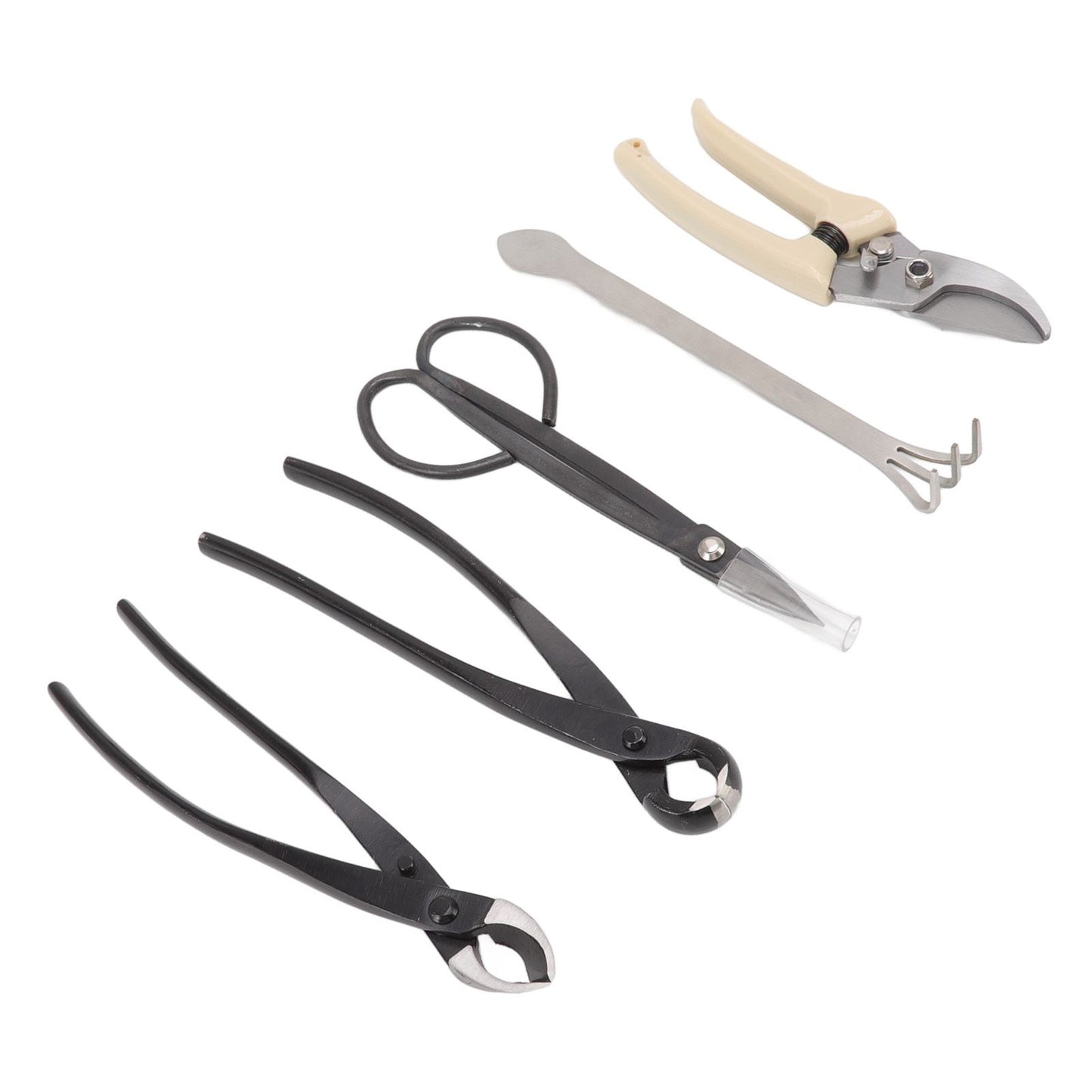 5Pcs Bonsai Tool Set Kit Carbon Steel Bonsai Scissors Rake Branch Cutter