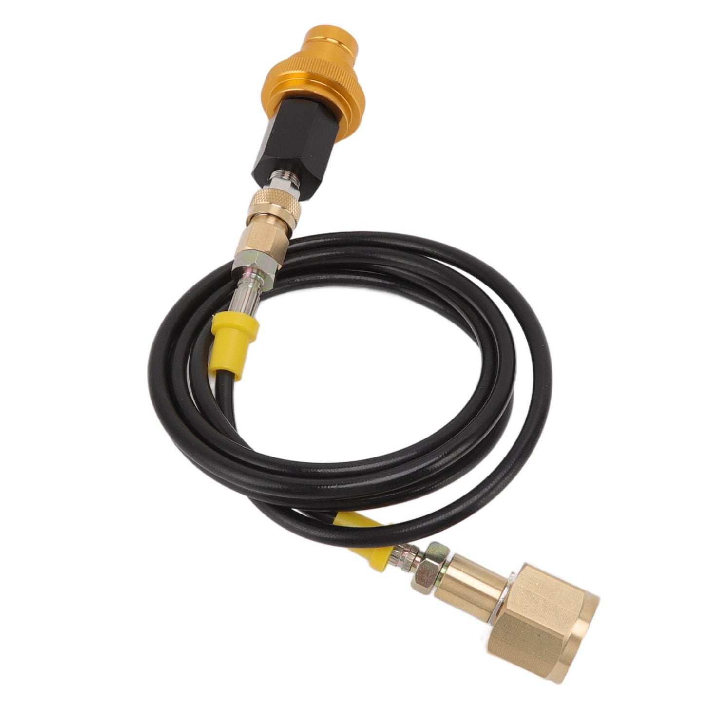 Soda Machine Adapter Hose Kit 1.5m Black Soda Adapter Hose with Gold Quick