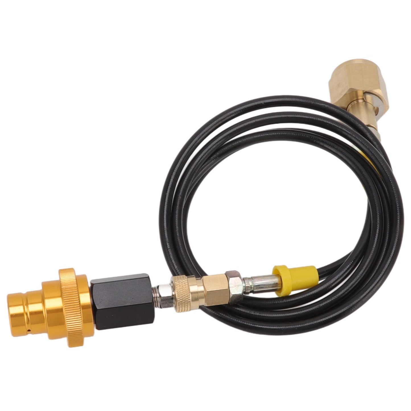 Soda Machine Adapter Hose Kit 1.5m Black Soda Adapter Hose with Gold Quick