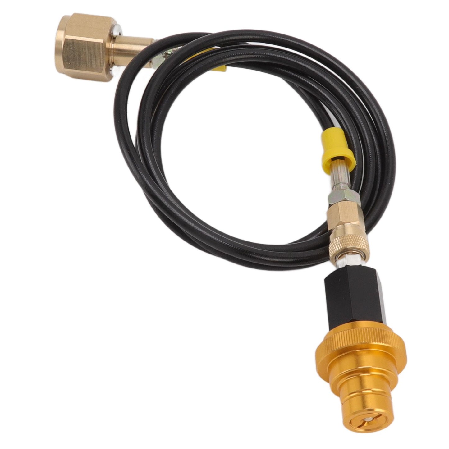 Soda Machine Adapter Hose Kit 1.5m Black Soda Adapter Hose with Gold Quick