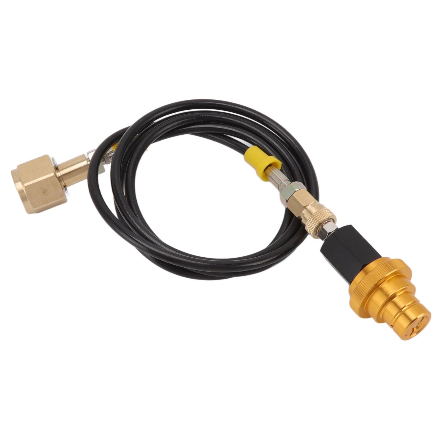 Soda Machine Adapter Hose Kit 1.5m Black Soda Adapter Hose with Gold Quick