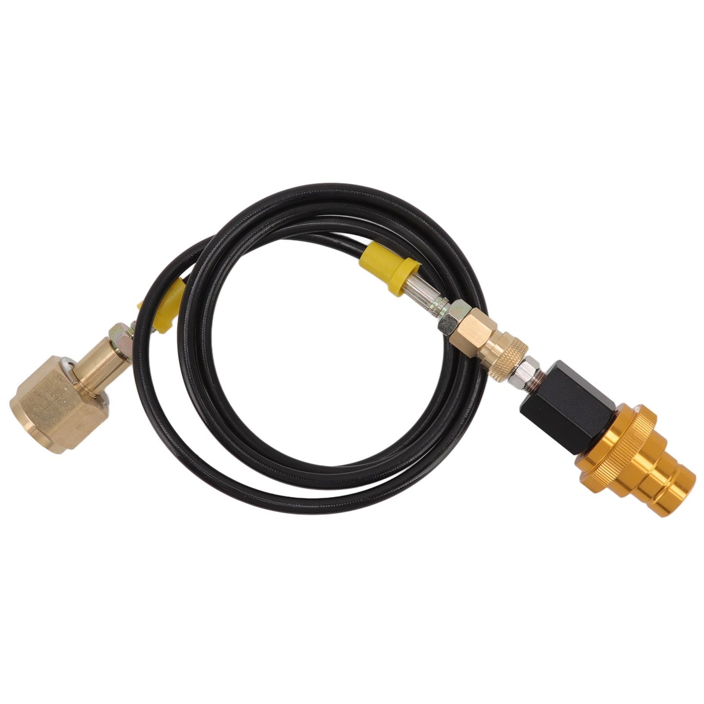Soda Machine Adapter Hose Kit 1.5m Black Soda Adapter Hose with Gold Quick
