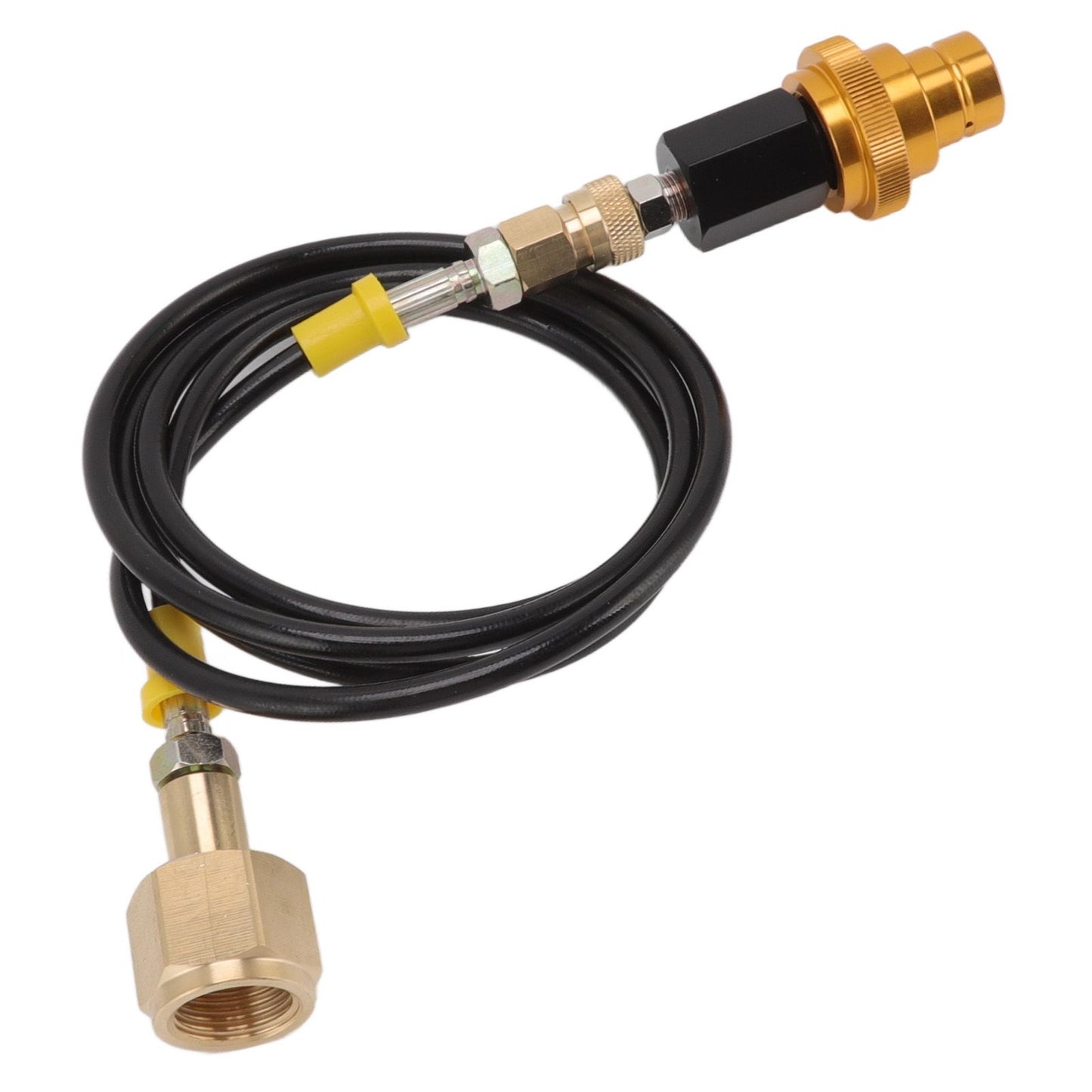Soda Machine Adapter Hose Kit 1.5m Black Soda Adapter Hose with Gold Quick
