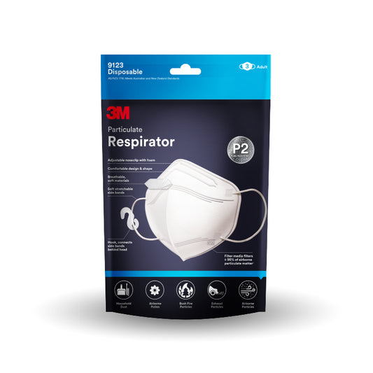 3M Disposable Mask P2 Respirator 9123EN-3, Pack of 3
