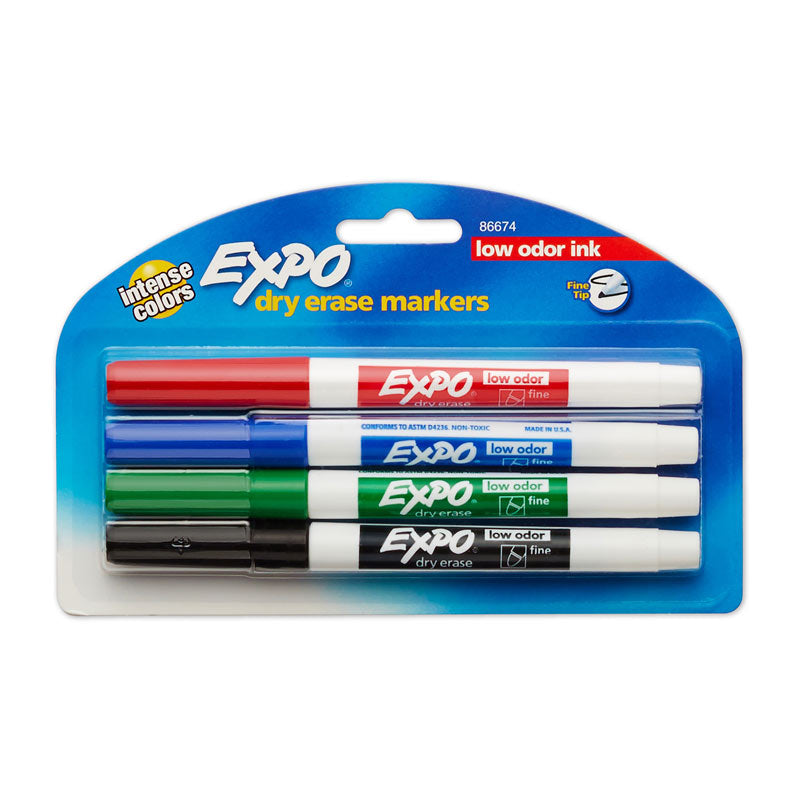 EXPO White Board Marker Fine Assorted Pack 4 Box of 6