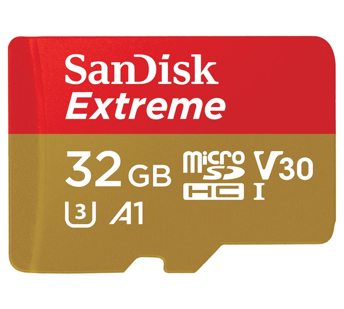 SANDISK 32GB Extreme microSD SDHC SQXAF V30 U3 C10 A1
