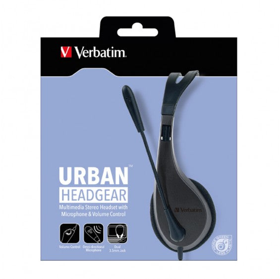 Verbatim Multimedia Headset with Microphone - Wide Frequency