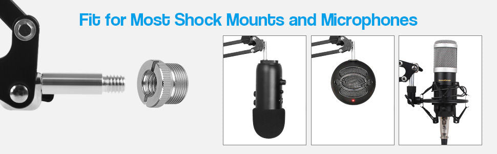Microphone Radio Broadcasting Stand with 3/8"to 5/8" Screw