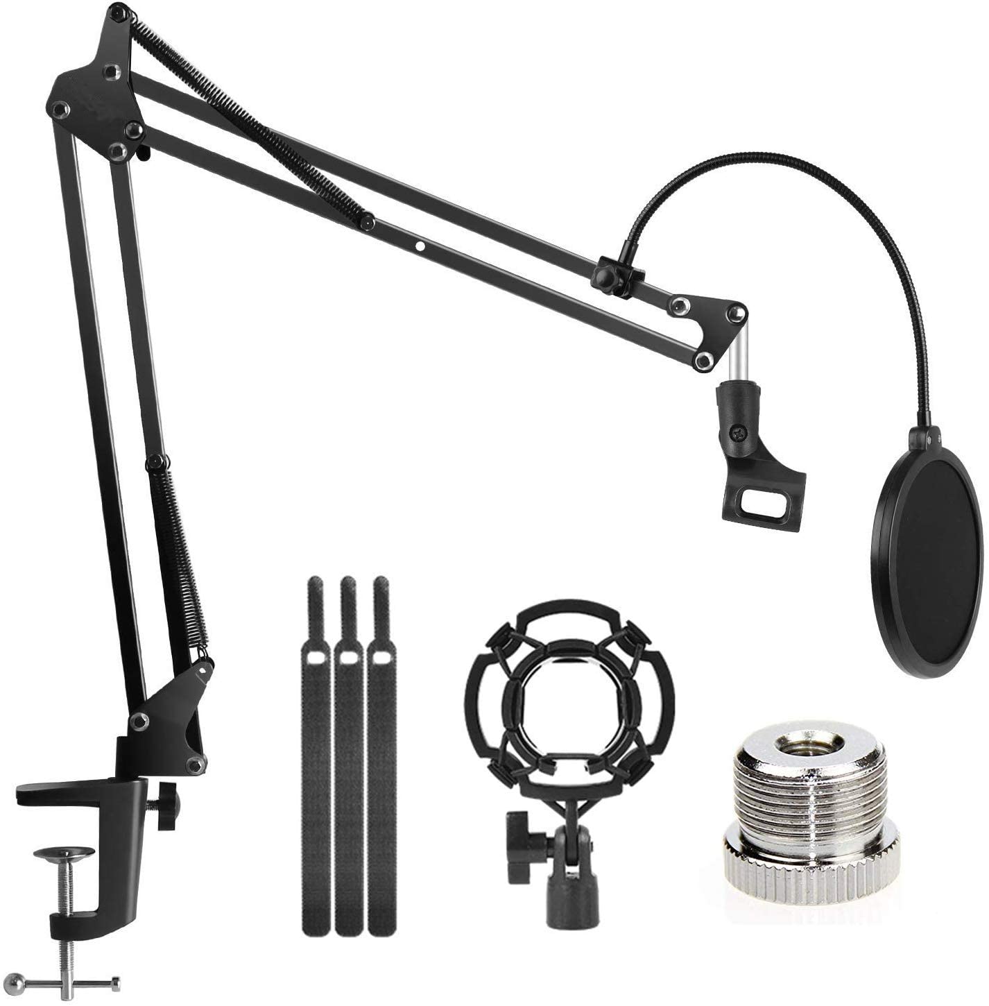 Microphone Radio Broadcasting Stand with 3/8"to 5/8" Screw