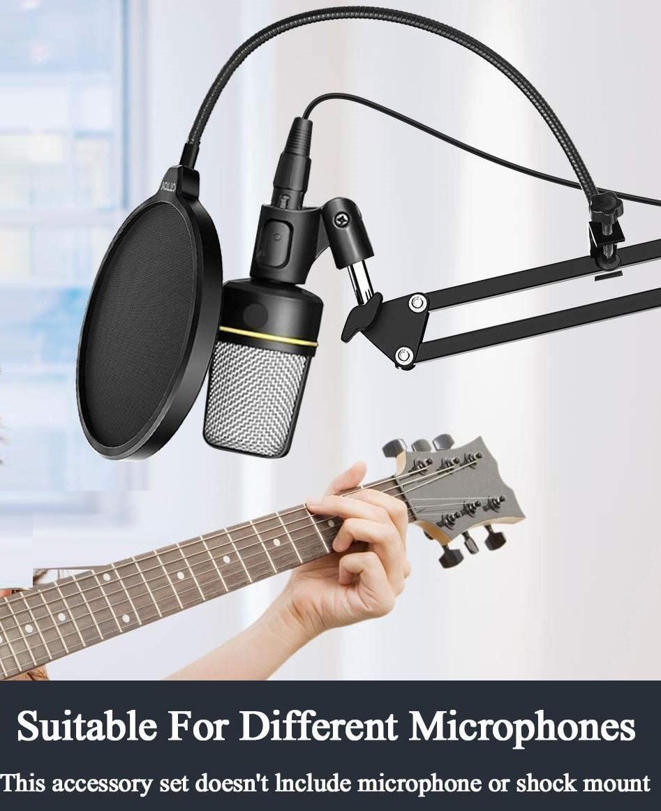 Microphone Radio Broadcasting Stand with 3/8"to 5/8" Screw