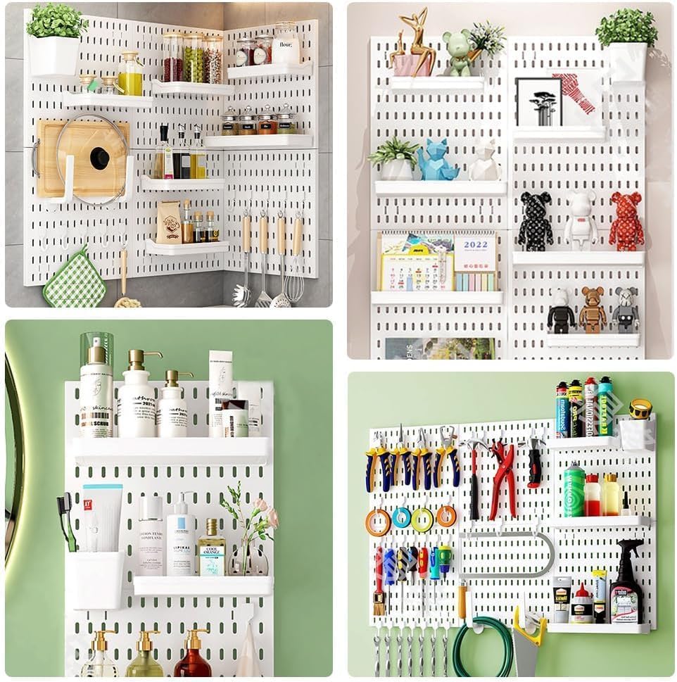 CARLA HOME Pegboard Wall Organizer Kit with 3 Modular Panels
