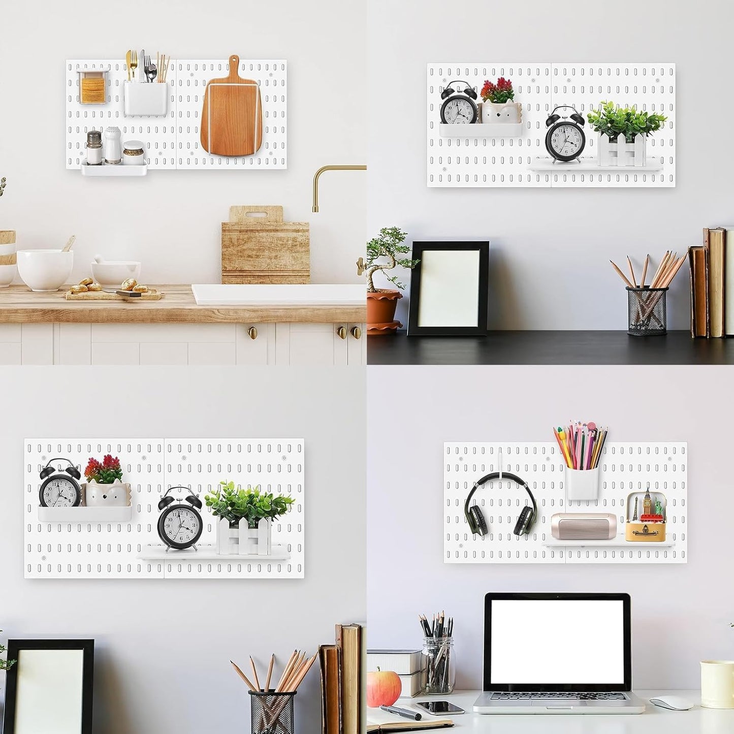 CARLA HOME Pegboard Wall Organizer Kit with 3 Modular Panels